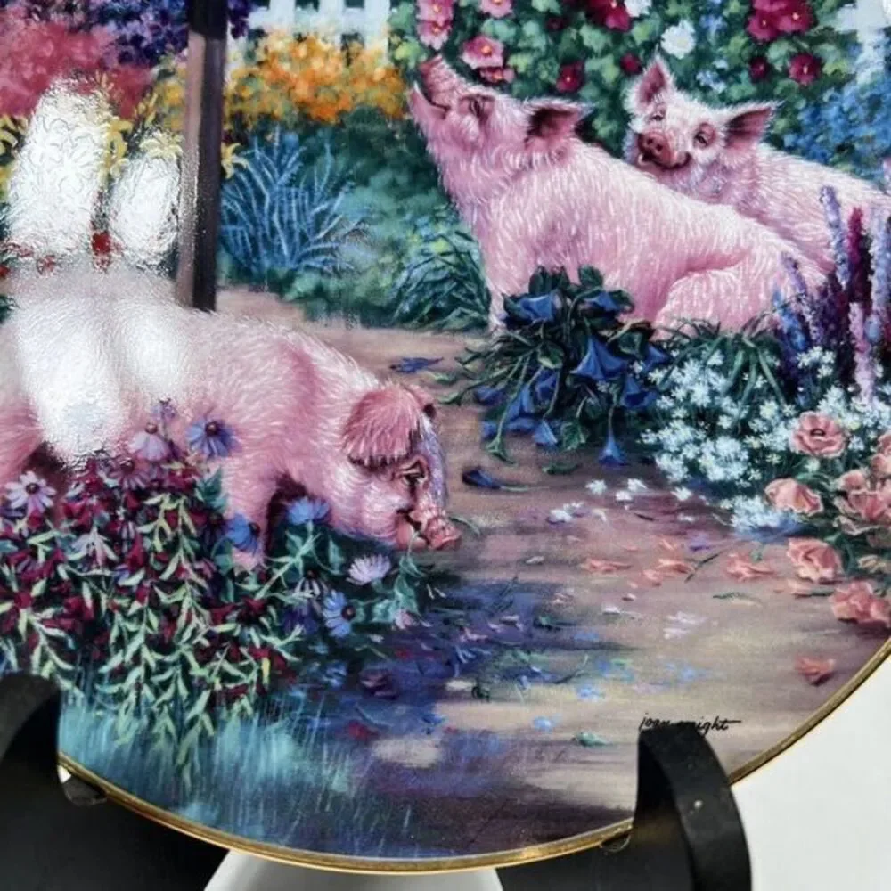 Danbury Mint, Pigs in Bloom,‎ Joan Wright, 